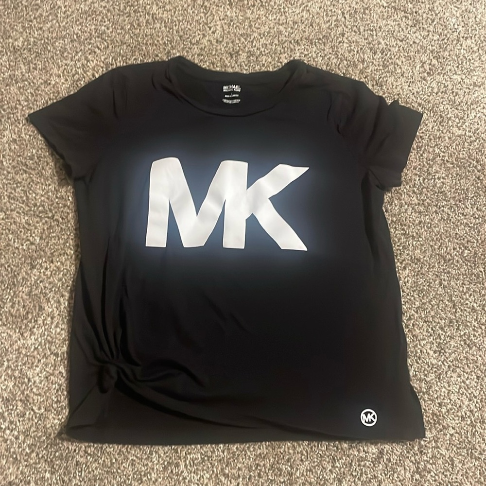 MICHAEL Michael Kors Black Graphic Tee Short Sleeve
